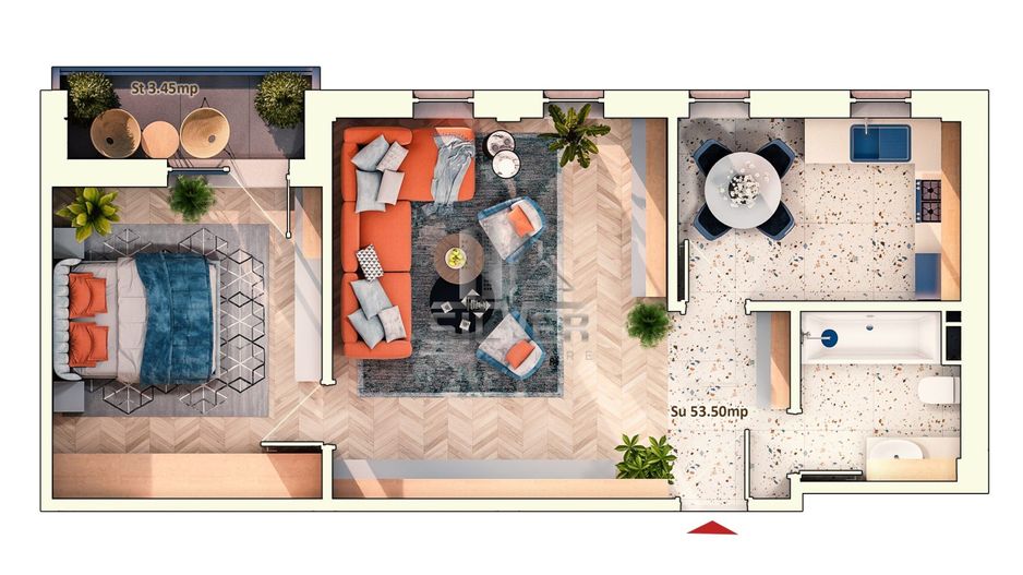 Apartament cu 2 camere/53.5mp/CF/Imobil Premium/Cartier Marasti. - Poză 2