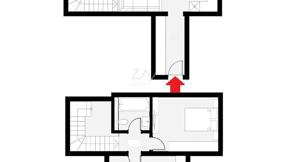 Ap pe 2 niveluri. 3 camere, 2 bai. 2 locuri de parcare. - Poză 16