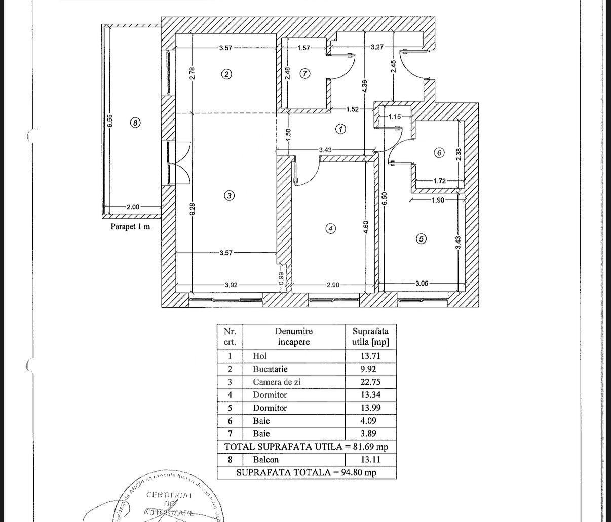 Apartament 3 Camere | Domenii | Luxuria Residence - Schiță 8