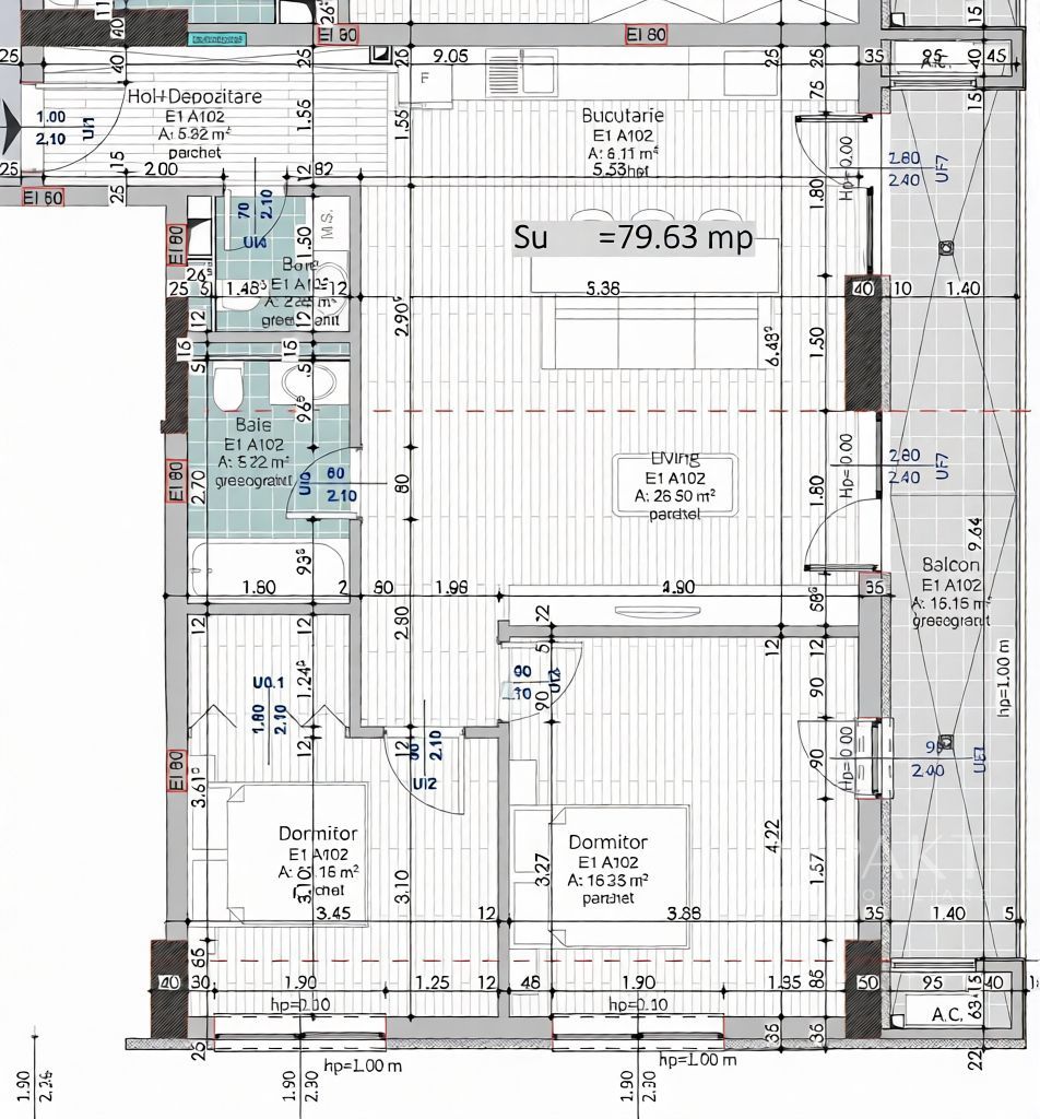 Apartament premium de 80 mp in zona Iulius Mall - Schiță 8