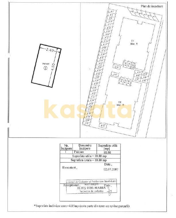 2 camere de vânzare| Ozana-Trapezului | 2 Locuri Parcare | Terasa 50mp - Schiță 28