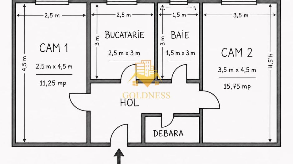 Apartament 2 camere decomandate orientat Sud, et 3/4, P-ta M. Viteazu! - Poză 7