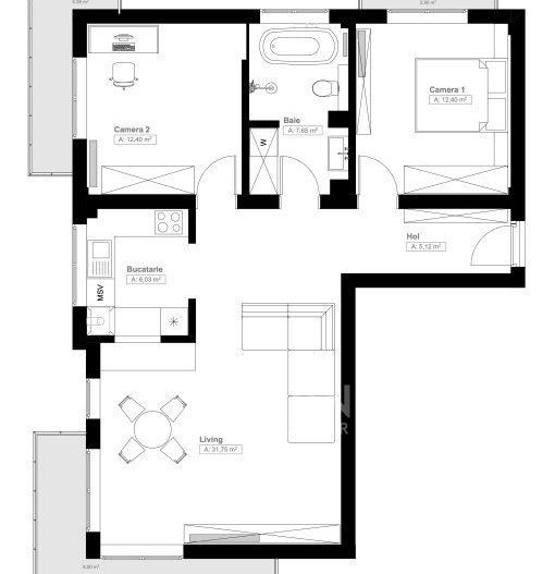 Apartament 3 camere | PetFriendly | 3 balcoane + parcare | Donath Park - Schiță 17