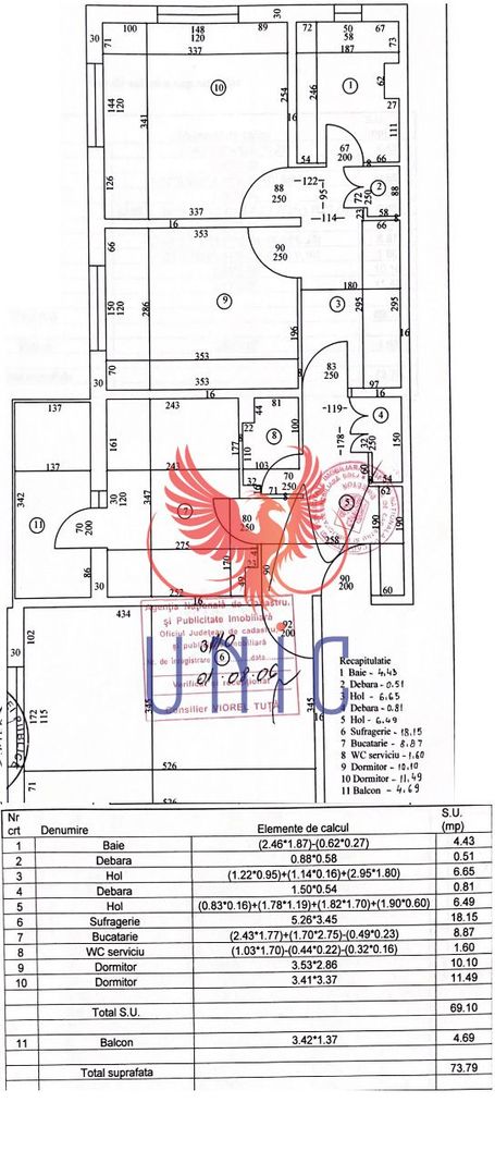 Apartament 3 camere I-uri 1 Mai - Schiță 12