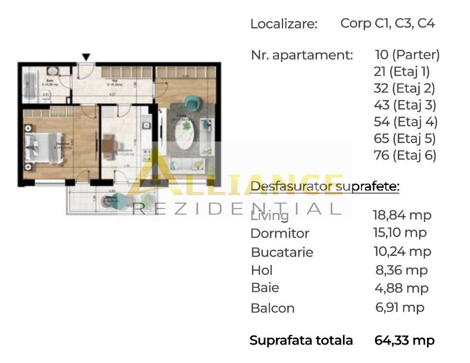 Apartament 2 camere decomandat [ Pasarela Berceni M2] - Poză 6