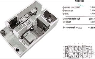 2cam.studio sdec.+parcare/str. Solstitiului Popesti-Leordeni - Poză 8