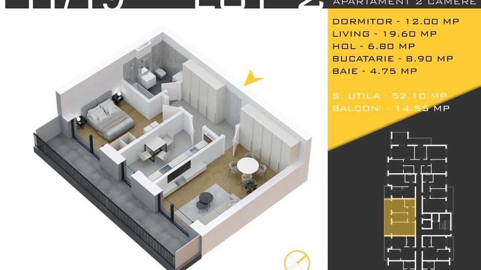 2 camere  Titan Pallady  Metrou Nicolae Teclu - Schiță 10