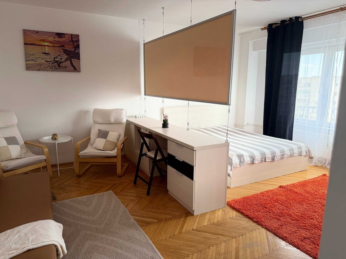 Studio modern 40 mp, renovat, boiler, 5 min metrou Piața Muncii, zona Decebal - Poză 1