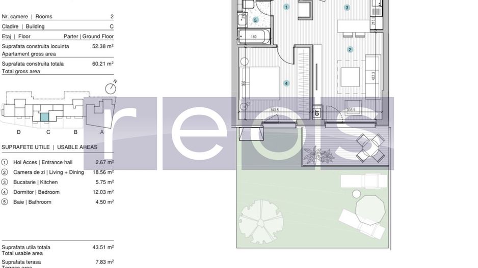 VANZARE APARTAMENT 2 CAMERE | STRAULESTI | 64MP | CURTE | COMPLEX NOU - Poză 16