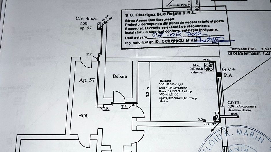APARTAMENT 2 CAMERE | CENTRALĂ PROPRIE | BLOC REABILITAT - Schiță 7