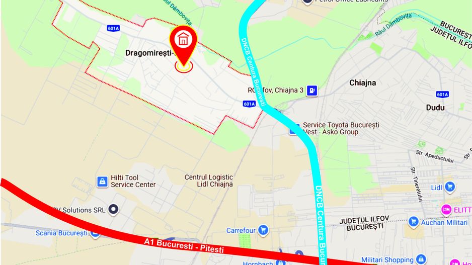 Dragomiresti Deal, utilitati la teren, asfalt, stb,pretabil investitie - Poză 5