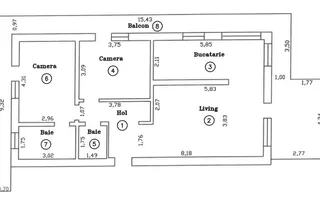 Oportunitate | Apartament 3 camere + parcare  | Andrei Muresanu - Schiță 14