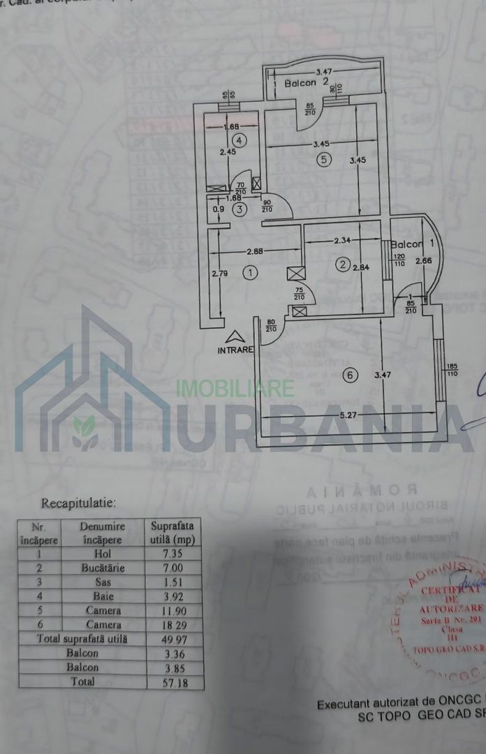 Apartament 2 camere, 57,18 mp, Dancu, etaj 2/4, decomandat, renovat recent - Poză 8