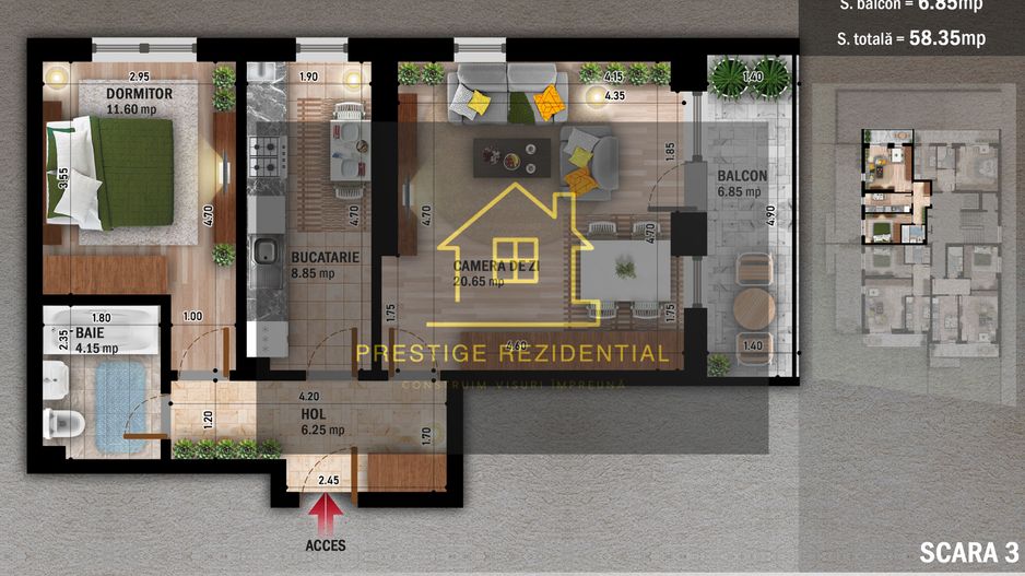 Apartament 2 cam.in finalizare, Direct Dez , Comision 0, metrou - Poză 1