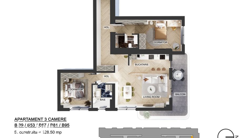 Apartamente 3 camere, Pipera, comision 0 % - Poză 16