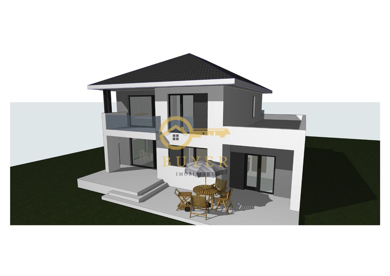 Casa moderna in Selimbar cu garaj- Terasa la parter, 2 balcone la etaj - Poză 23