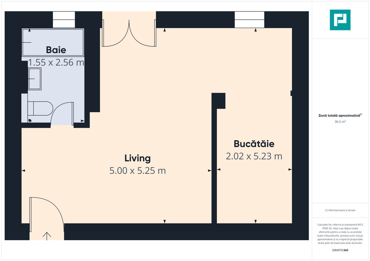 Apartament 1 cameră și dormitor separat, Torontal - Poză 9