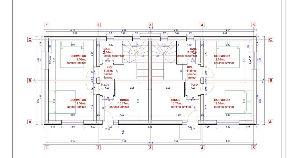 1\2 Duplex Utvin P+E,4Camere,2 Bai,Toate Utilitatile - Poză 15