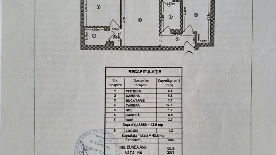 De vanzare Apartament 3 camere Apusului - Poză 7