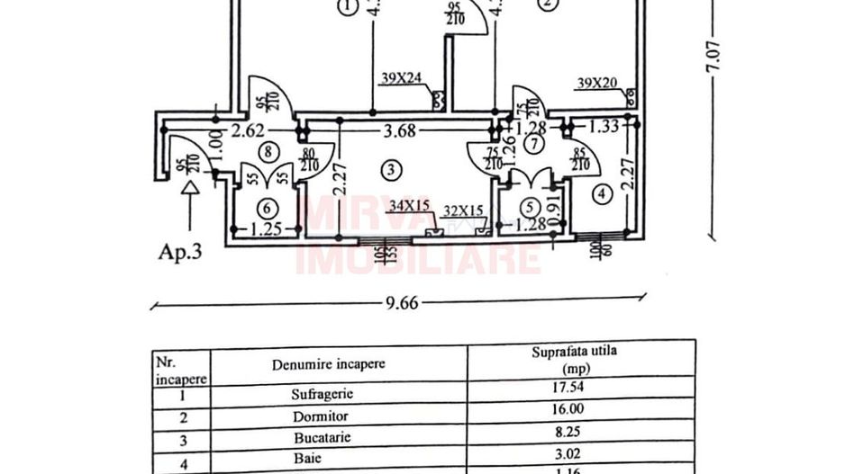 Apartament 2 camere renovat complet | Ultracentral | Vedere Tribunal - Schiță 17