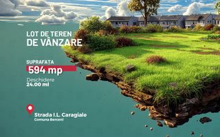 Oportunitate rezidentiala, Teren intravilan 594 mp, Comuna Berceni - Poză 4