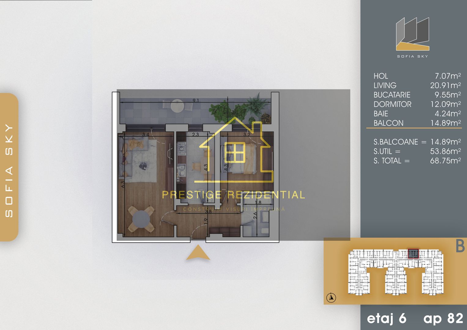 Apartament 2 cam-70mp-8-10 min.Metrou - Poză 3