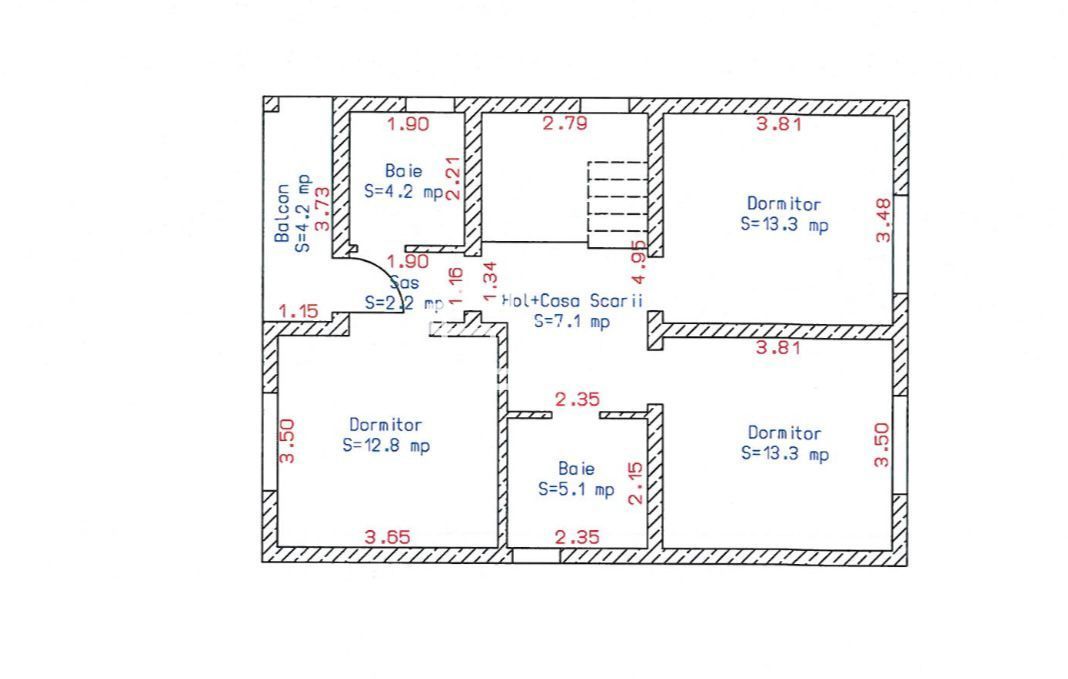 Casă individuală nouă, 5 camere, 3 băi,  teren 427 mp, Cisnădie - Schiță 11