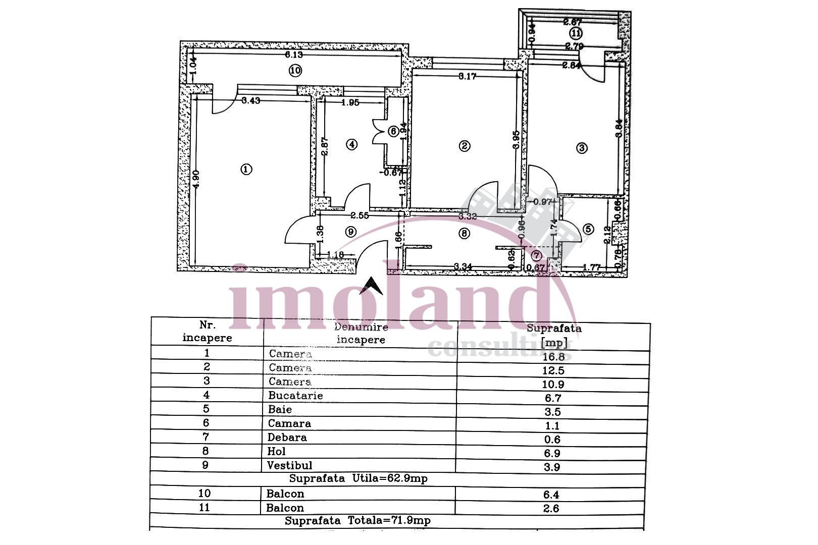 Vanzare - apartament - 3 camere - Lujerului-Iuliu Maniu - Schiță 19
