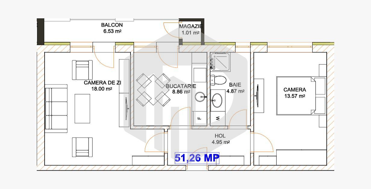 Apartament 2 camere - Decomandat - Finisat La Cheie - Rahovei - Poză 5