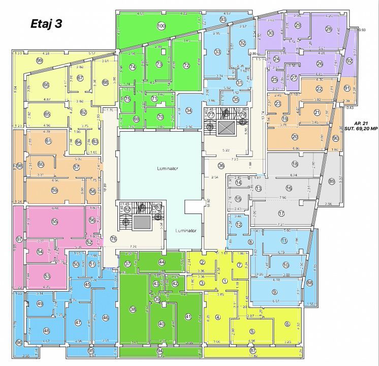 Tomis Nord- Vanzare apartament decomandat cu 2 camere,  bloc nou. - Poză 5