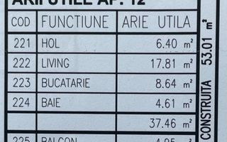 Garsoniera, bloc nou, P+3, Nr.12, Et.2, Bl.5 - CP2461926 - Poză 7