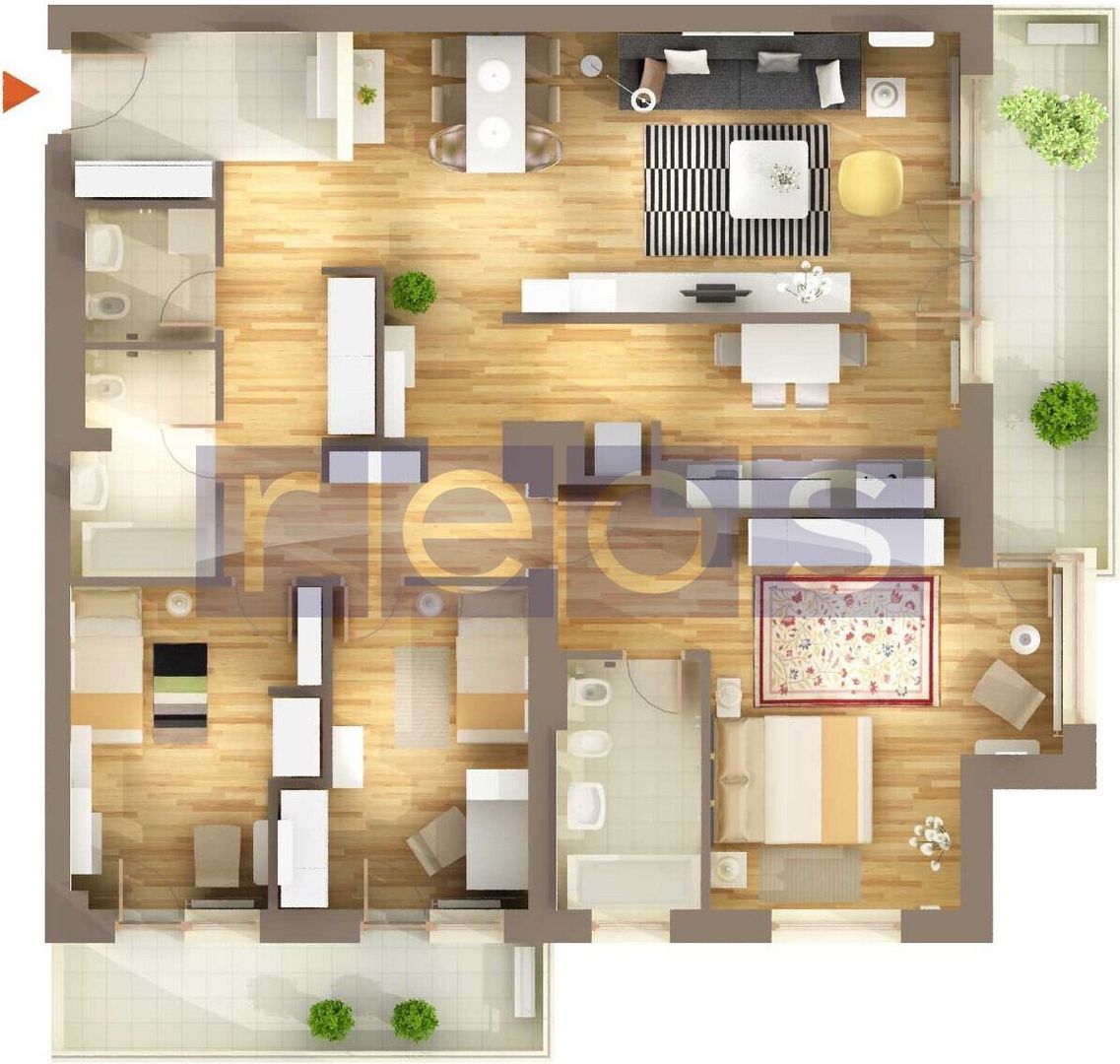 VANZARE APARTAMENT DEOSEBIT 140MP | 4CAMERE | MOBILAT-UTILAT | PARCARE - Poză 11