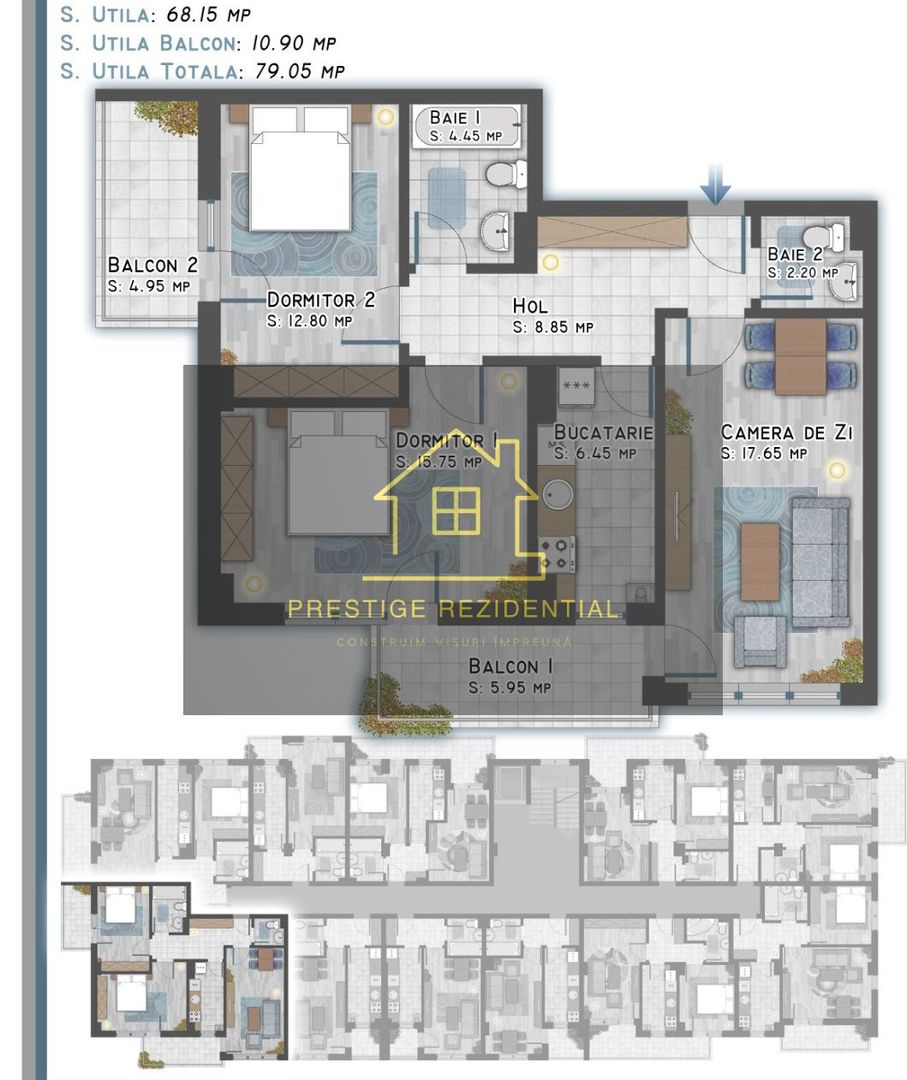 Apartamen 3 Cam,Finalizat,Parcare Inclusa,Titan-Ozana - Poză 1