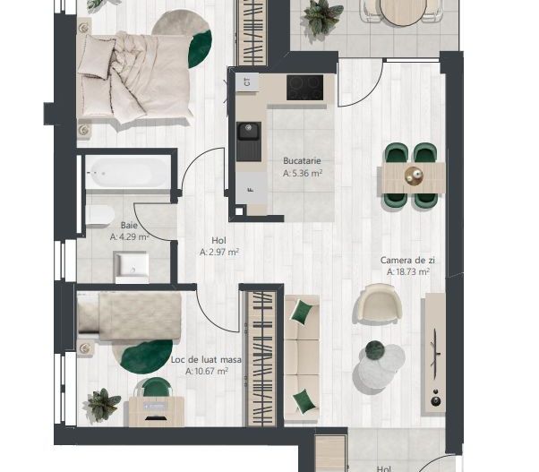 Apartament nou cu 3 camere | Denya Forest - Schiță 10