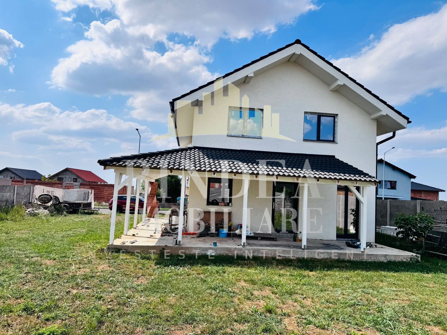 Casa individuala P+M Giarmata 584 mp 22 front, interior la alb - Poză 17