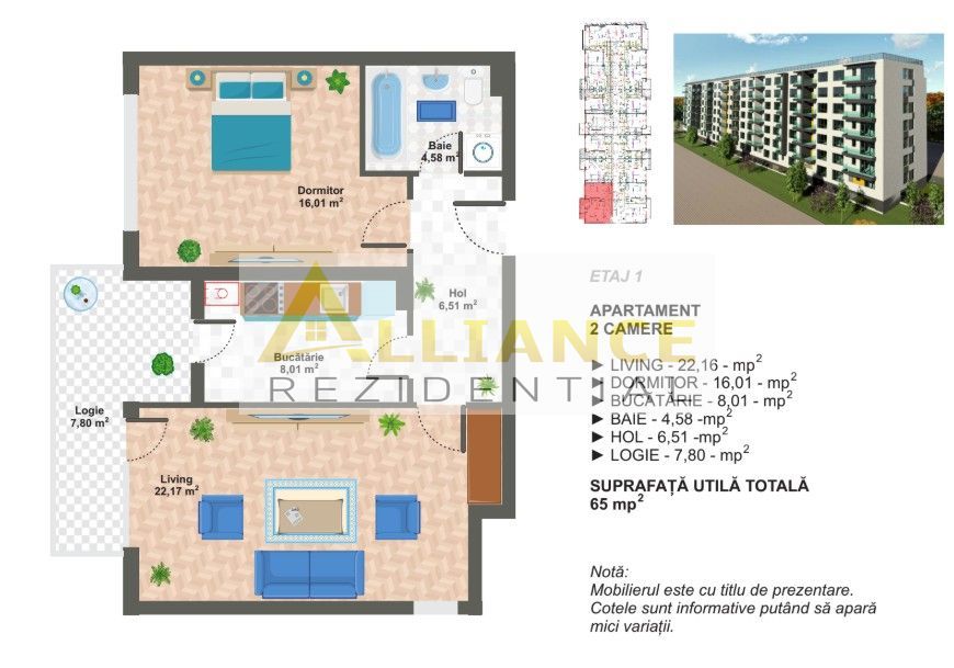 [OFERTA] Apartament 2 camere | Decomandat - 65 mp - Poză 4