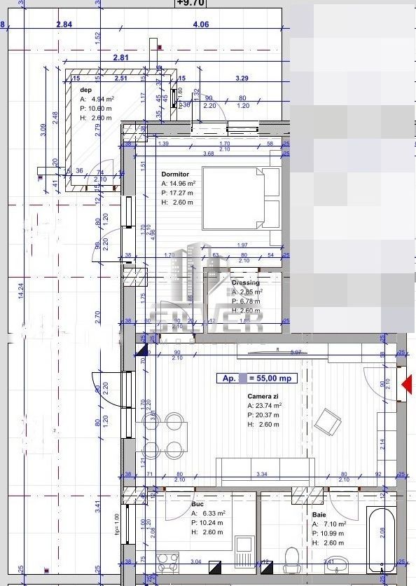 Apartament cu 2 camere/terasa 45 mp/boxa/PRET REDUS! - Poză 5
