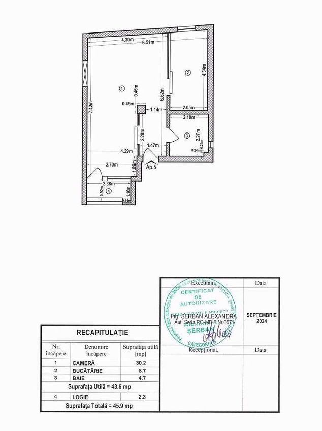 De vanzare Apartament 2 camere Matei Voievod, Central, bloc nou - Poză 8