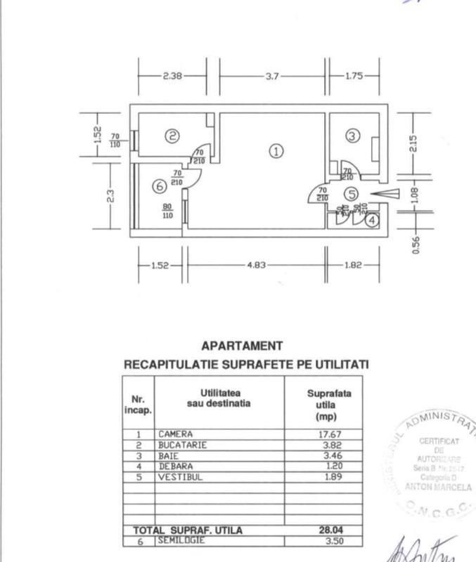 OPORTUNITATE DE INVESTIȚIE | GARSONIERĂ TITAN | BLOC REABILITAT TERMIC - Schiță 8