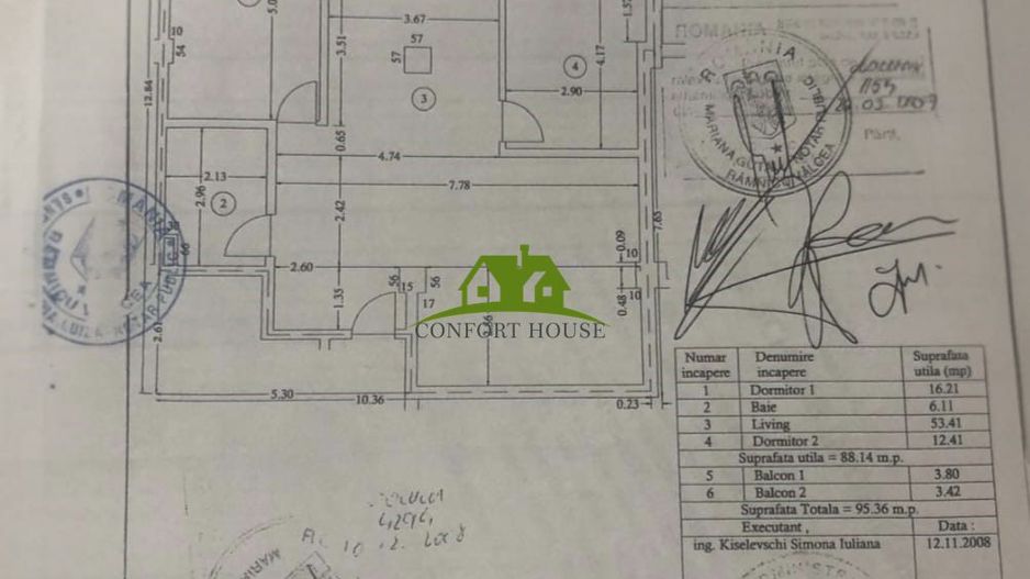 AP. 95mp la Et.2 cu 3 camere si 2 balcoane -complet utilat-zona Nord - Poză 18