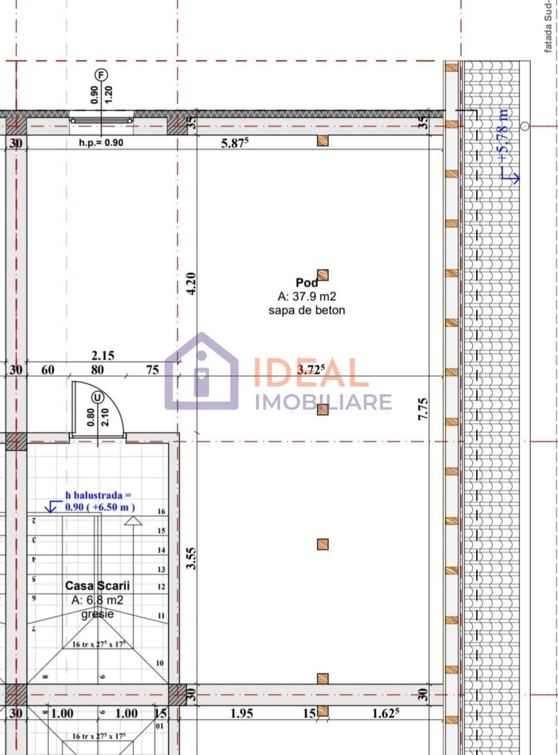 Casa cu 4 camere LA CHEIE in Calea Cisnadiei, zona Casa de Apa - Schiță 13