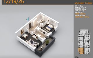 Ap 2 Camere | 63 mp Total | Balcon 10,47 mp | Comision 0% - metrou Teclu - Poză 4