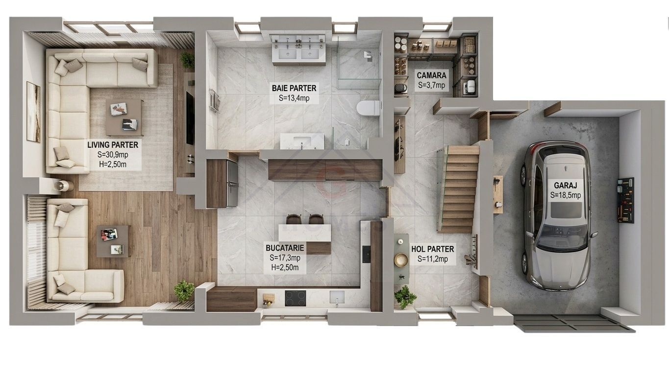 CASA INDIVIDUALA cu garaj LA PRET DE APARTAMENT. Plata esalonata. - Poză 20