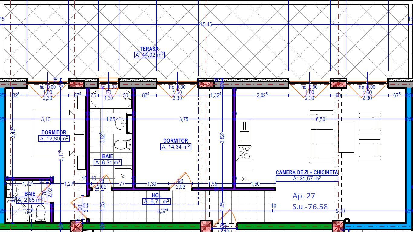 Dezvoltator | Apartamente disponibile imediat | 3 camere | 2 bai - Poză 20