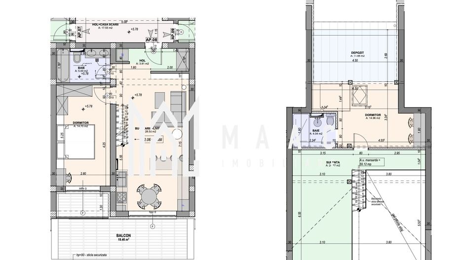 Penthouse pe 2 niveluri I PREDARE LA CHEIE I 0% Comision - Poză 19