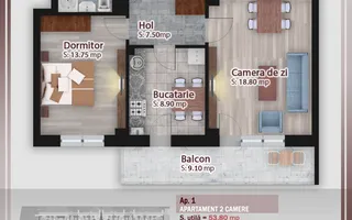2 cam Decomandat zona Palaldy - Direct dezvoltator - Schiță 14