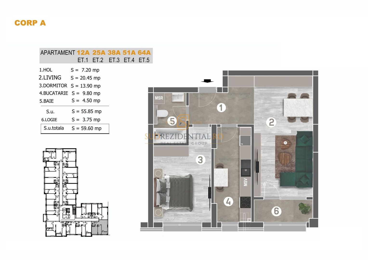 Apartament 2 camere, decomandat, langa Mall Grand Arena - Comision 0 - Poză 10