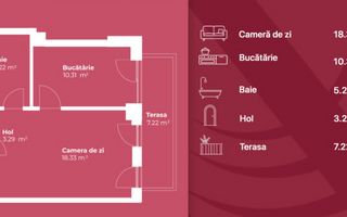 Apartament 1 camera, complex rezidential premium, zona Intre Lacuri - Schiță 2