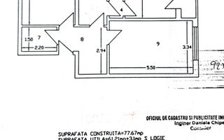 Apartament cu 3 camere, etaj 3, renovat total, VASLUI zona CENTRU-AUROCOR; - Poză 9