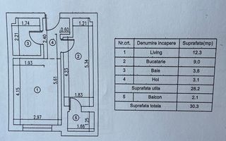 Garsonieră modernă 31 mp – Militari Residence | Construcție 2024 - Schiță 10